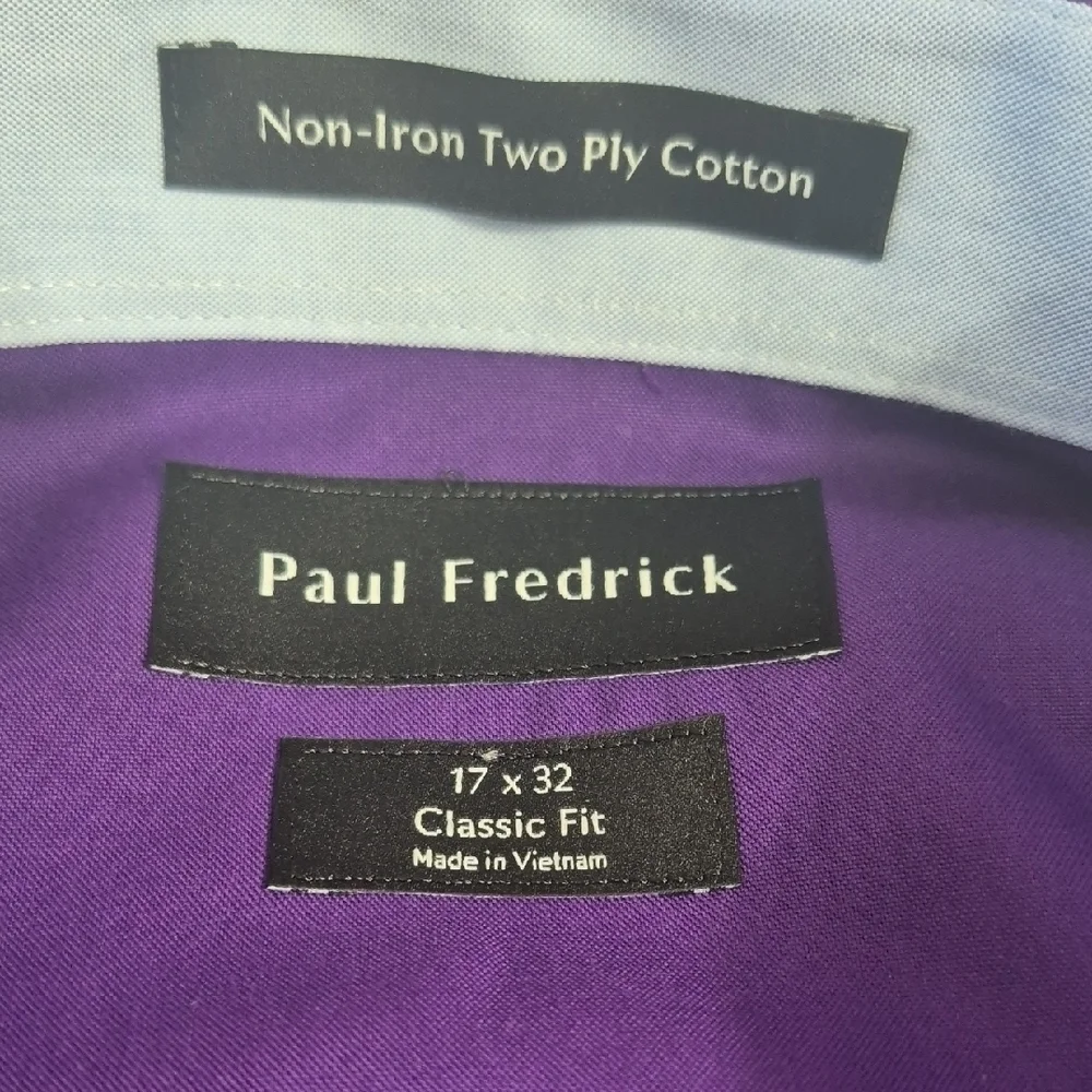 Paul Fredrick Rich Purple Dress Shirt - Picture 2 of 13